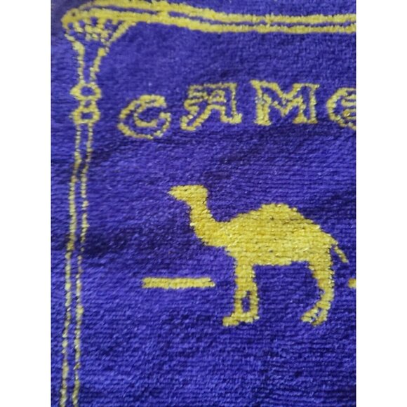 Camel Cigarettes Brand Terrycloth Hand Bar Towel Purple Yellow Set Of Two 8 X 11 - Picture 3 of 9